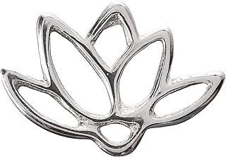 Amoracast Sterling Silver Charm/Link Lotus 10x14mm, 10 x 14mm
