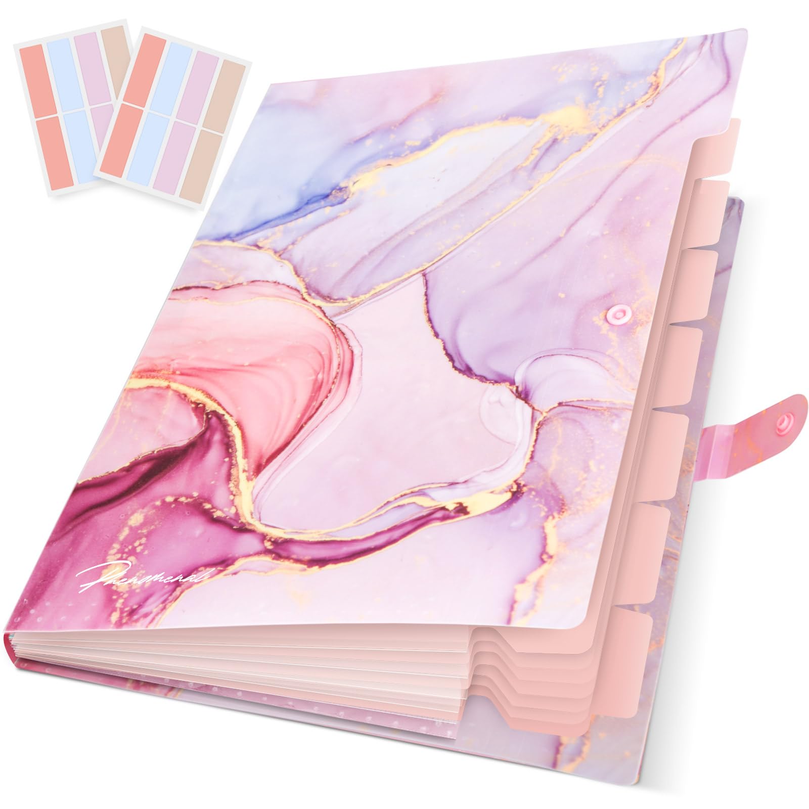 Carpeta expansible, carpetas para organizador de documentos importantes, organizador de archivos de acordeón, carpetas estéticas para estudiantes escolares, carpeta de archivos de 8 bolsillos para