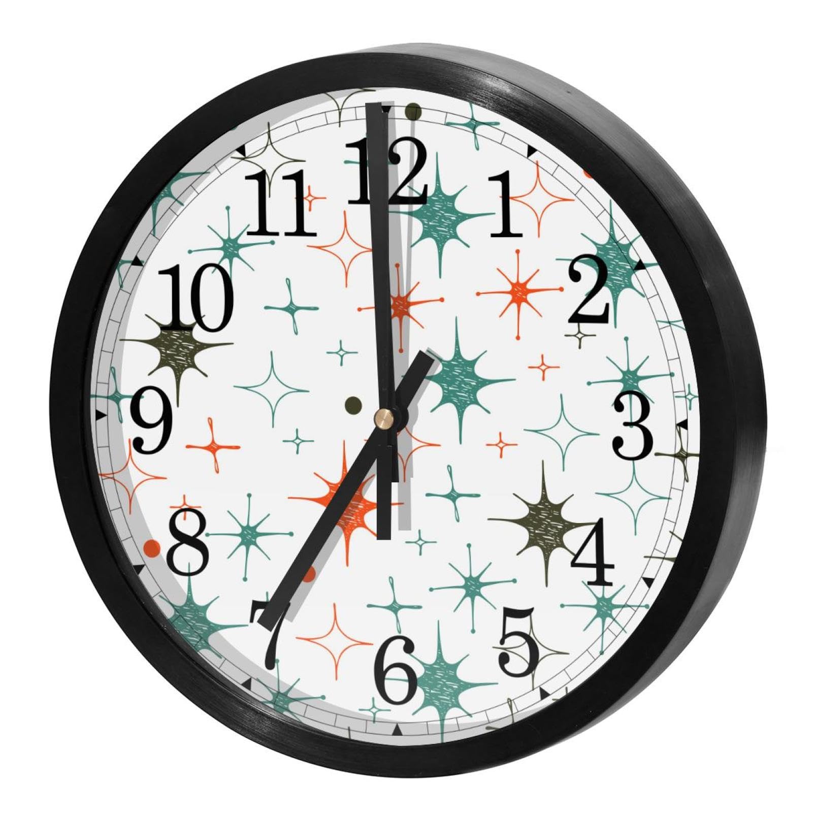 Horloge murale ronde à quartz idéale pour décorer la cuisine et le salon