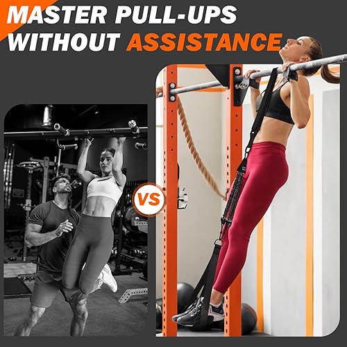 Miniatura 6 de Pull Up Assistance Bands 50-350lbs, Heavy Duty Pull Up Workout Band with Feet Rest, Resistance Band for Pull Up Bar Bands, Pull Up Assist Band