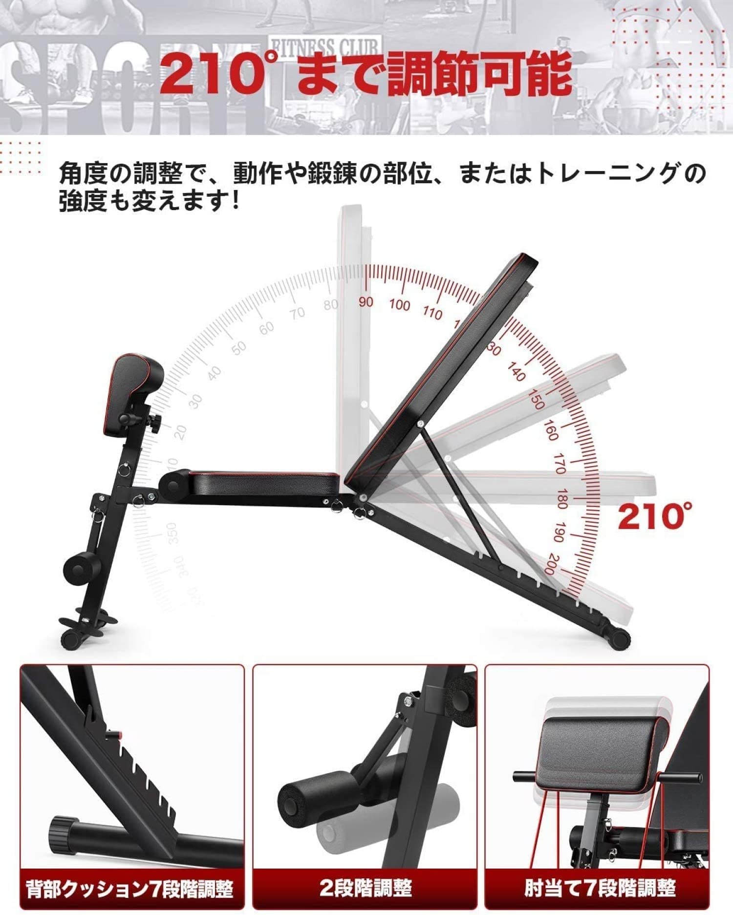 Amazon.co.jp: トレーニングベンチ マルチシットアップベンチ 折り畳み