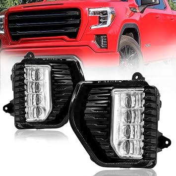 LED Fog Lights for 2019 2020 2021 2022 GMC Sierra, Bumer Driving Fog Lamps Assembly Replacement, DOT Certified 1 pair