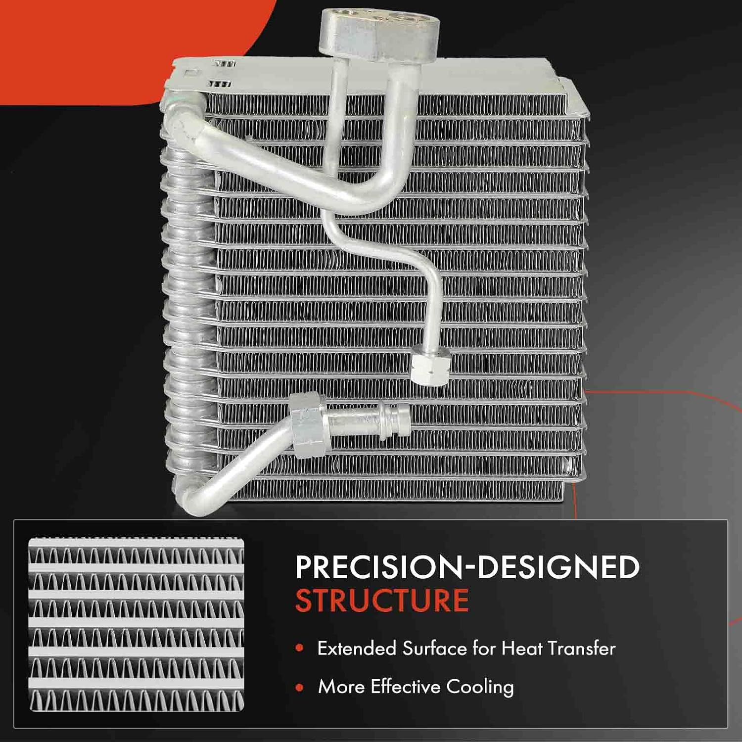 A-Premium AC Evaporator Core Compatible with Hyundai Accent 2003-2010, Accent 2002 1.6L, with Pressing Plate, Export Only