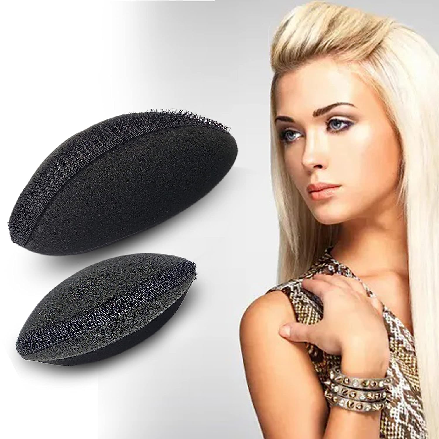 Manrav Woman,Girls Hair Puff Volumizer Oval Shape Hair Styling Tool Set of 2 Hair Accessories Add Bump And Puff Volumizer To Hair Styling Accessory For Women and Girls – Pack of 1-image-19
