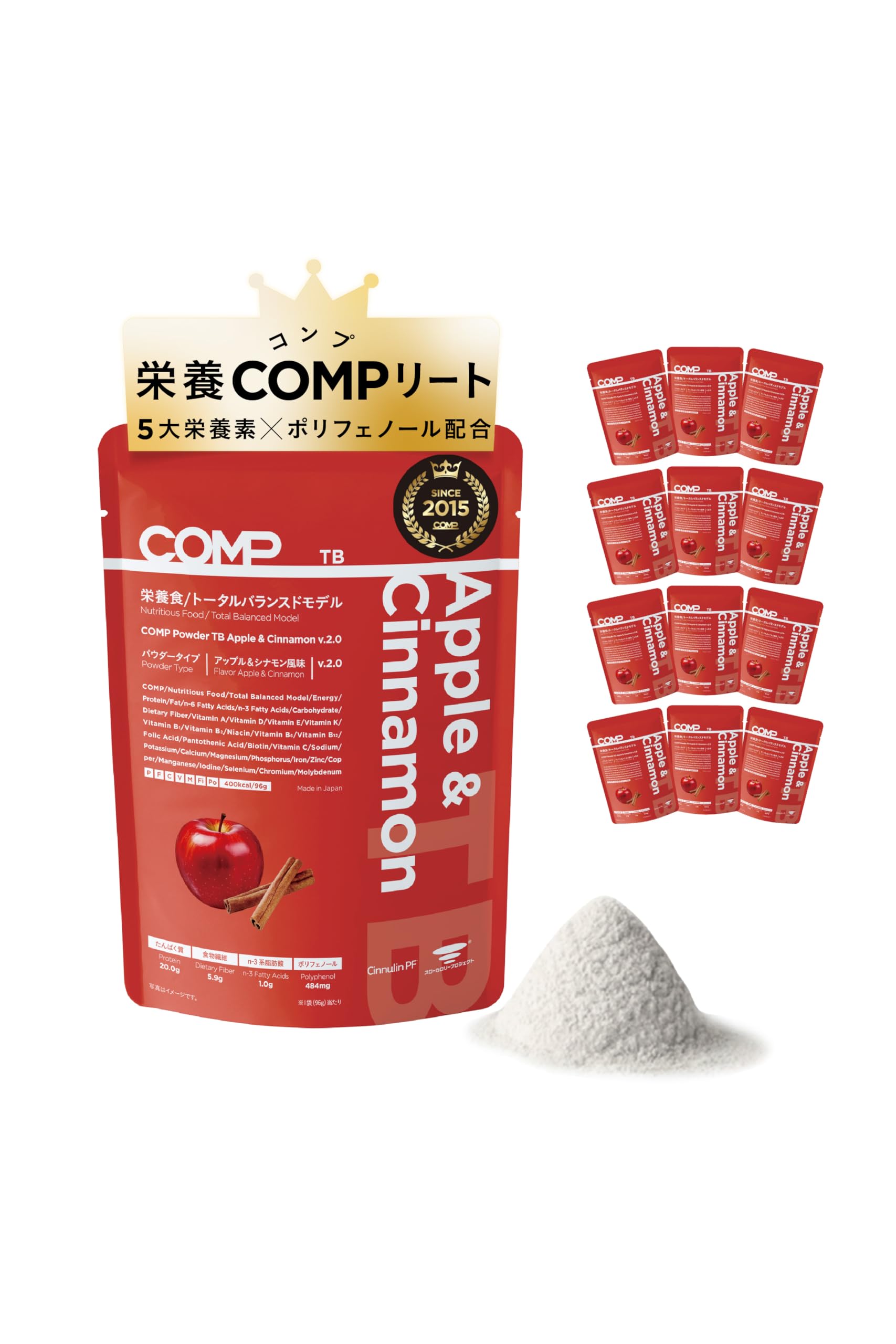 Amazon | COMP 完全食 Powder TB Apple＆cinnamon (1152g 12袋 