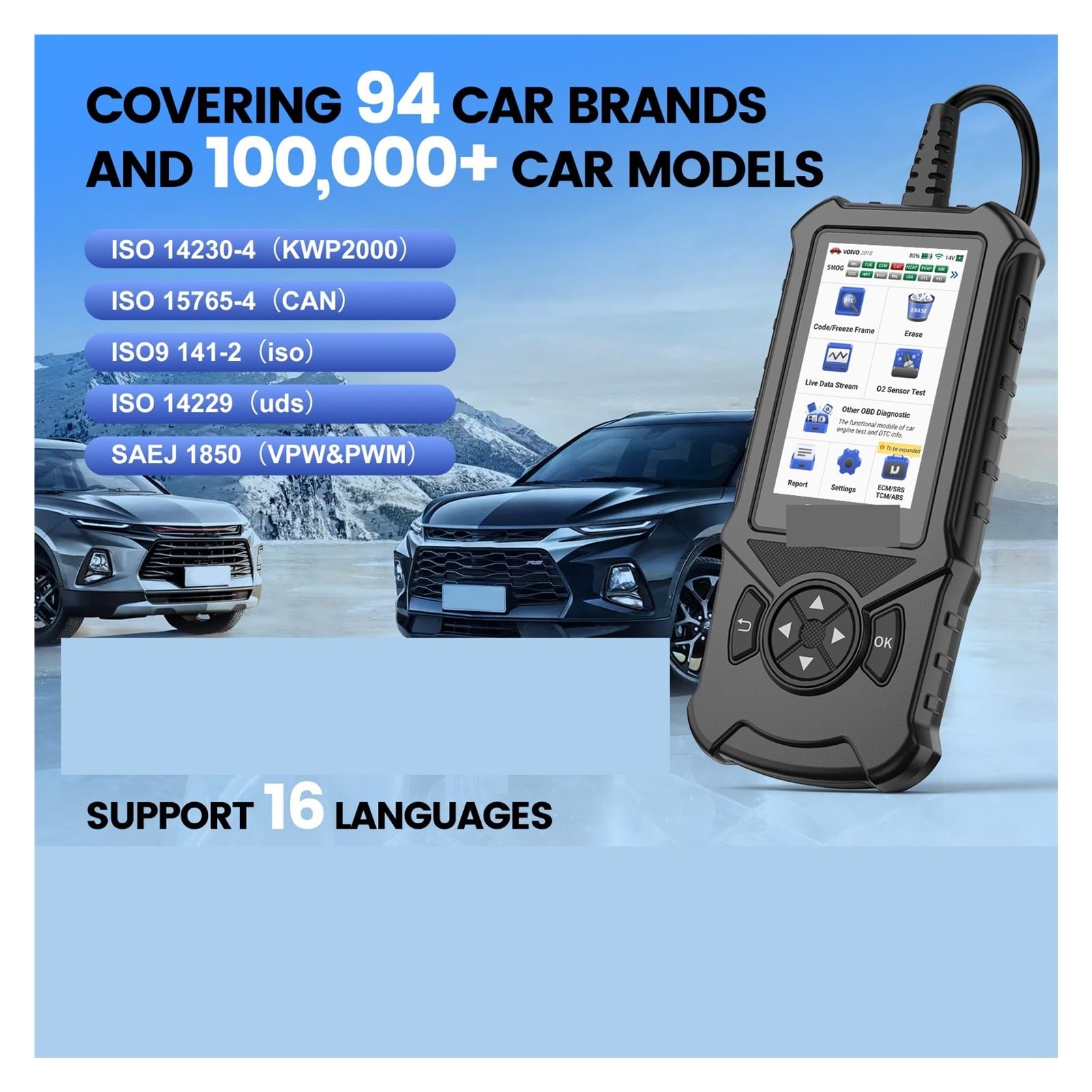 CDE900 Obd2 Strumenti di diagnostica for auto Scanner for auto Lettore di codici Controllo motore Controllo motore Scanner e emissioni a luce