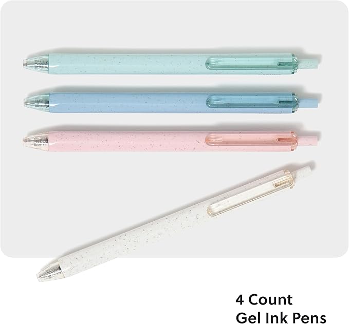 Bolígrafos de gel retráctiles U-Eco, tinta negra, punta media 0.7 mm, pastel miniatura 3