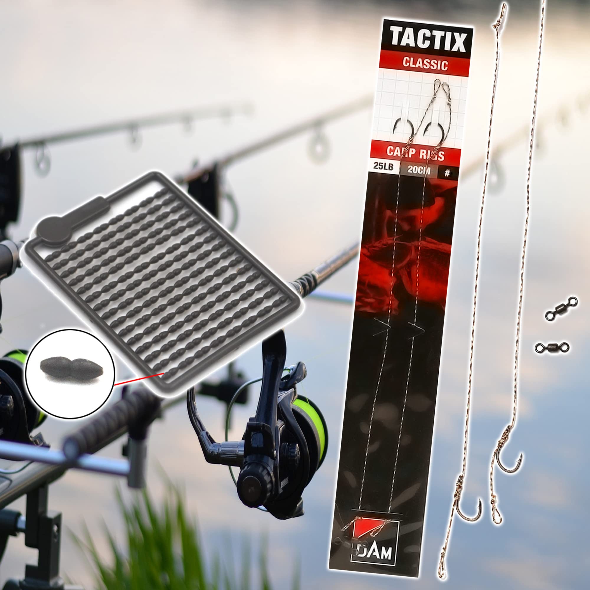 D-A-M Karpfen Set Carp-X - Angelset mit Karpfenrute 3lbs + Rolle (3,60 m)