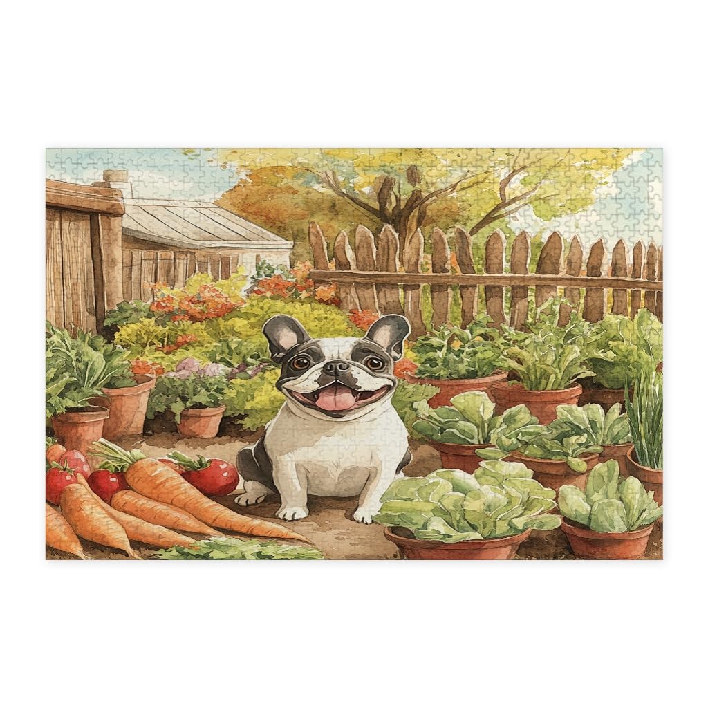 Rompecabezas de madera de bulldog francés de 1000 piezas, el regalo de entretenimiento creativo 7
