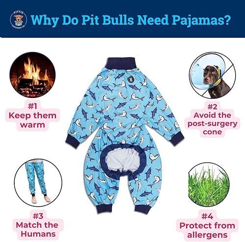 Pittie Clothing – Pijama Pit Bull para perro, mameluco de