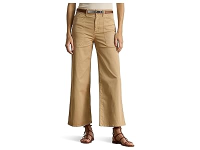Lauren Ralph Lauren Petite Stretch Chino Wide-Leg Cropped Pants Women