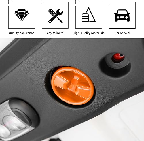 Miniatura 10 de Hoolcar Cubierta de tornillo de montaje en panel duro de techo rígido, accesorios interiores compatibles con Jeep Wrangler JK JKU 2007-2017, morado,