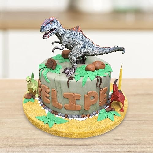 Miniatura 5 de Giganotosaurus - Figura de acción con función de comer, colección de juguetes de dinosaurio de 9 pulgadas para niños y niñas, juguetes de dinosaurio