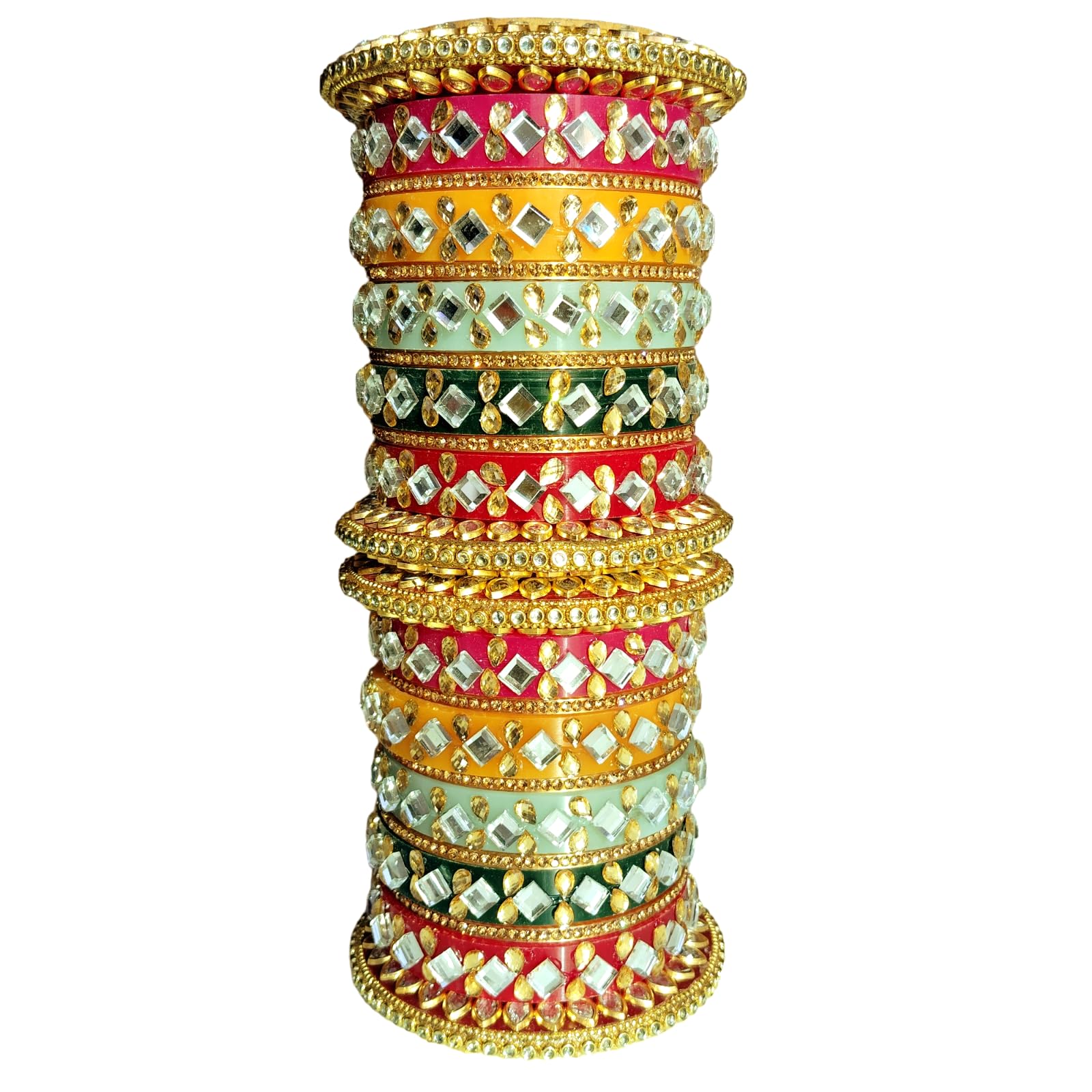 Fizuka Bangles Rajwadi Rajasthani Multicolour Chuda set for Women and Girls (2.2) (B0D5R218L4) Amazon Price History, Amazon Price Tracker