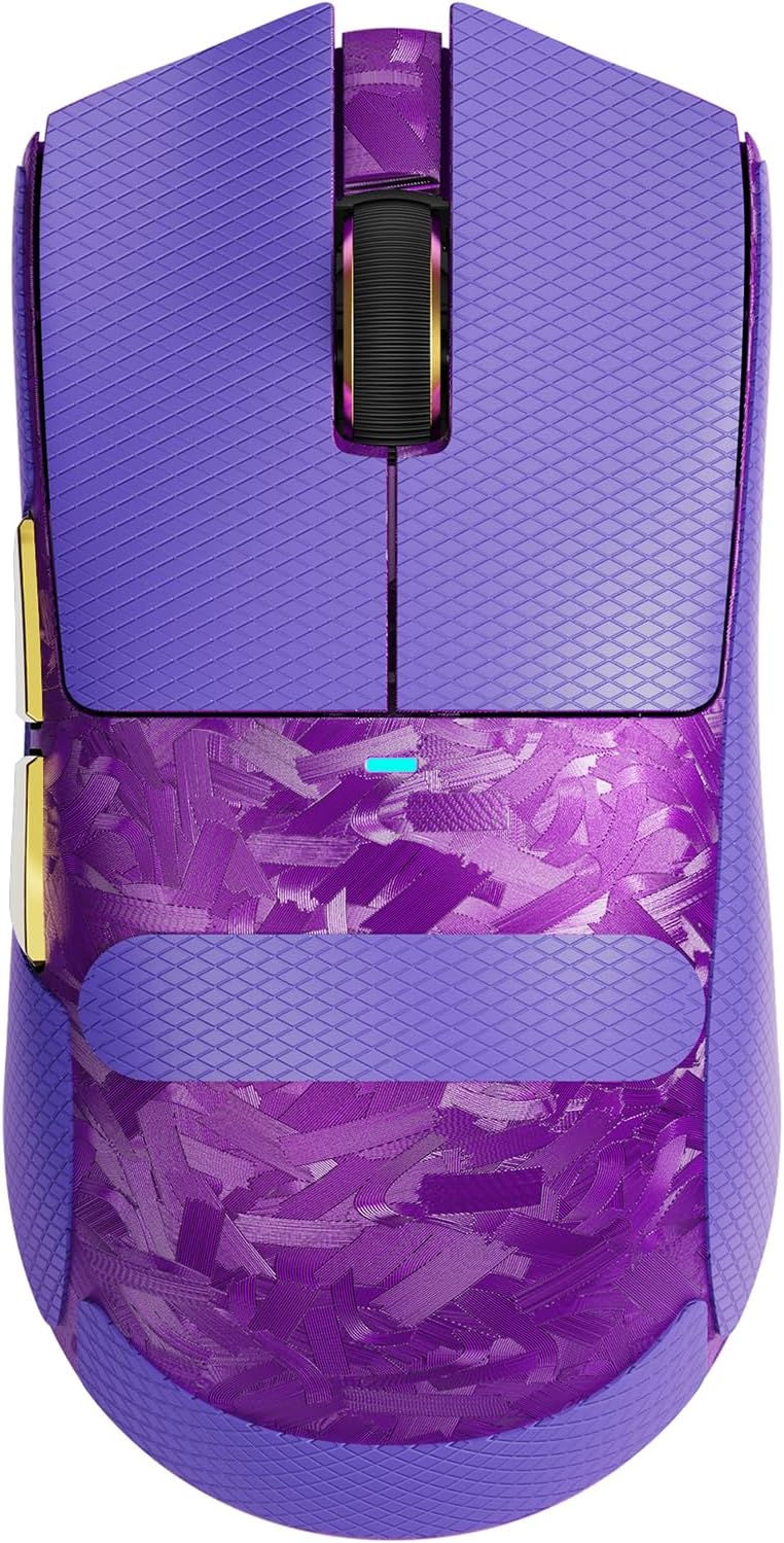 ATTACK SHARK X11Ultra 8K Carbon Fiber Wireless Gaming Mouse,Nordic 54L15 MCU,PAW3950MAX Sensor,59g Superlight,42000 DPI,BT/2.4Ghz/Wired Mouse with 100 Million Clicks,Programmable for Pc/Mac,Purple pro