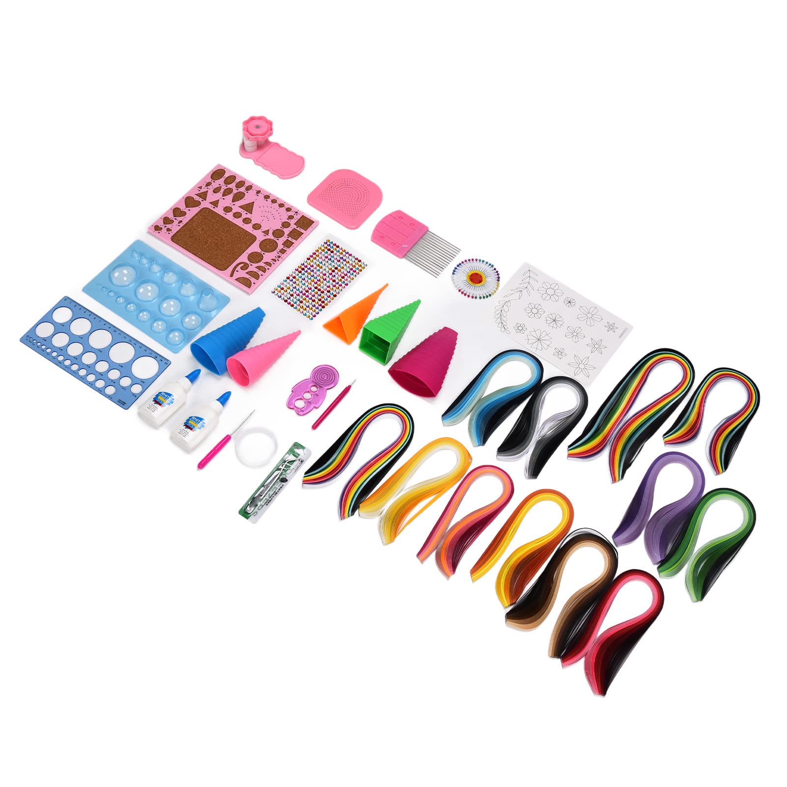 SEAFRONT Kits de Quilling en Papier, Outils de Quilling Complets pour l'art DIY avec 1260 Bandes, Parfaits pour les Débutants et les Amateurs d'artisanat Créatif
