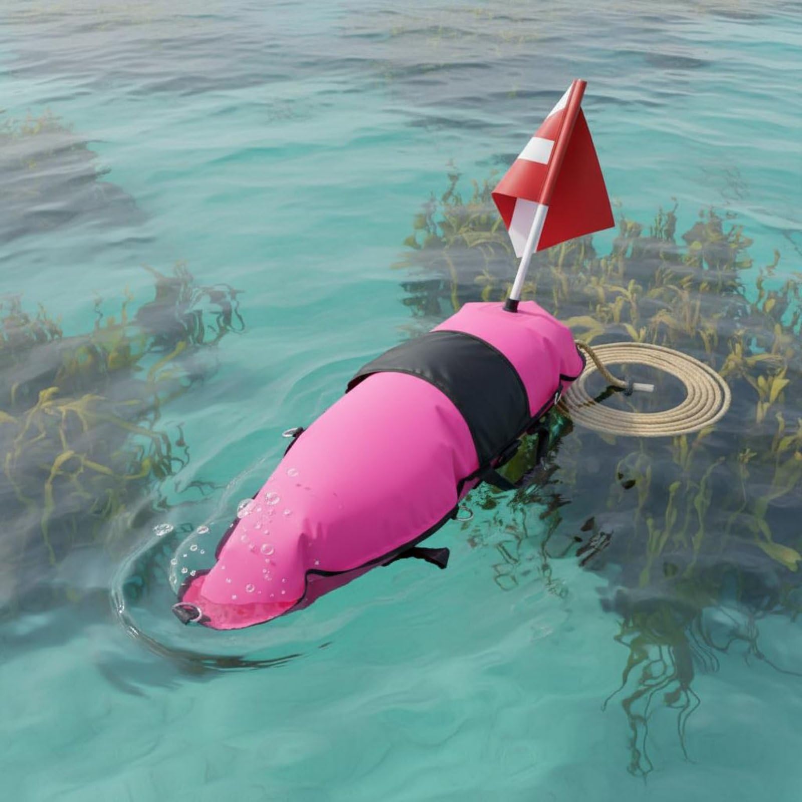Taucher Rettungsboje Boje Signalboje Markierungsboje TPU Nylon Kombiniert mit Luftkammer für Klare Sichtbarkeit Und Positionskennzeichnung Beim