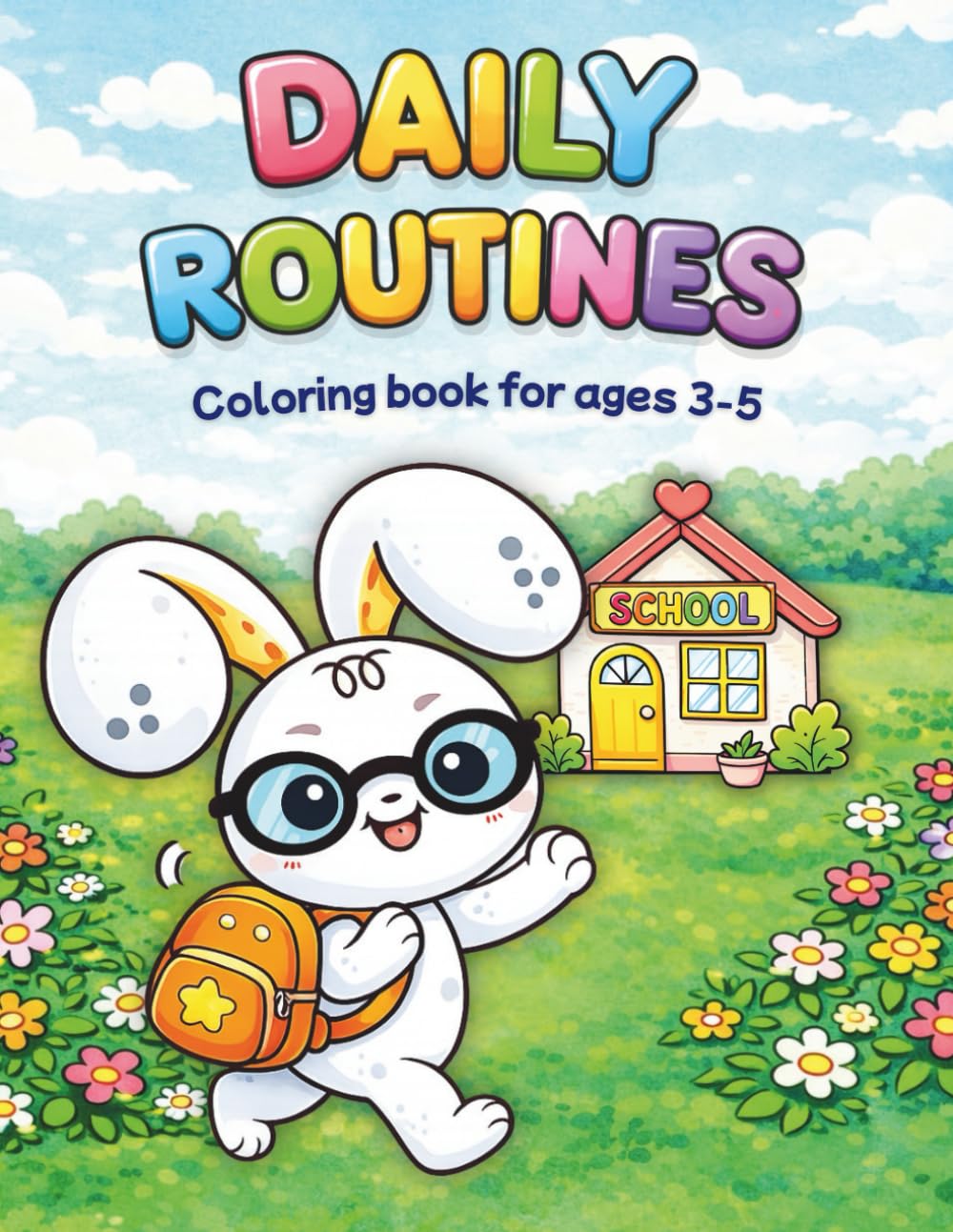 DAILY ROUTINES: Coloring book for ages 3-5