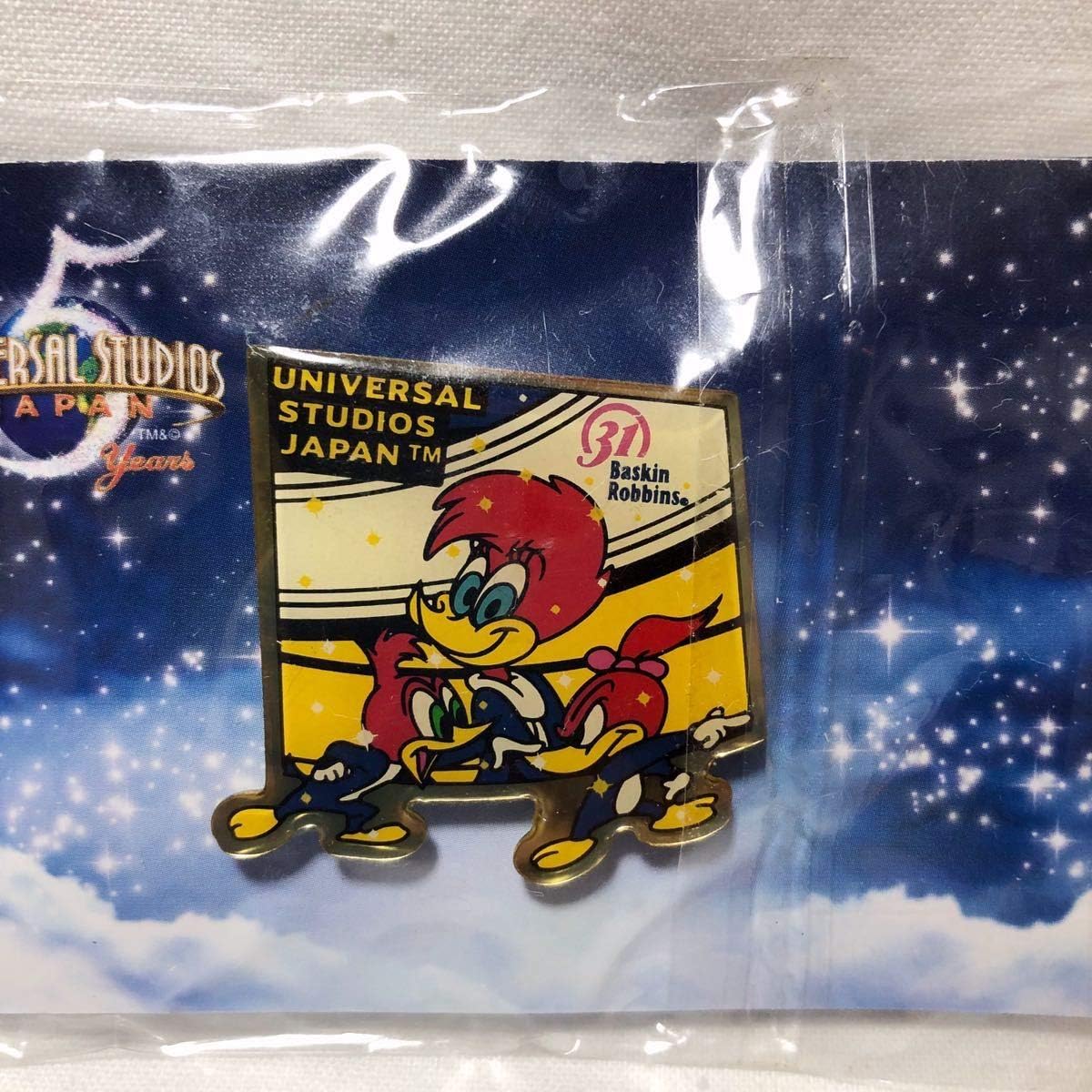 Amazon Usj 5周年記念 ウッドペッカー ユニバーサルスタジオジャパン 大阪 ピンバッジ トレーディング グッズ 記念品 おもちゃ おもちゃ