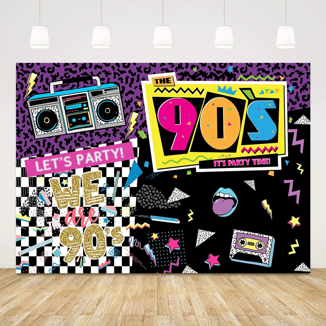 Buy Back to 90's Backdrops for Parties I Love The 90s Theme Background