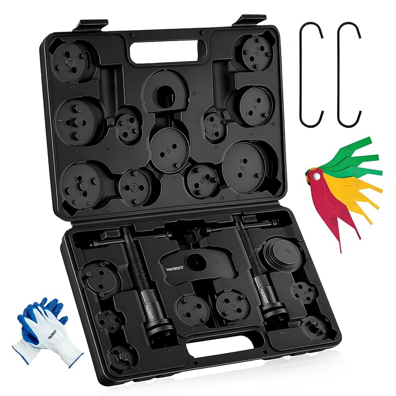 Kit de Ferramentas para Recuar e Comprimir Pinças de Freio HAOBOOT com 27 Peças HB0003