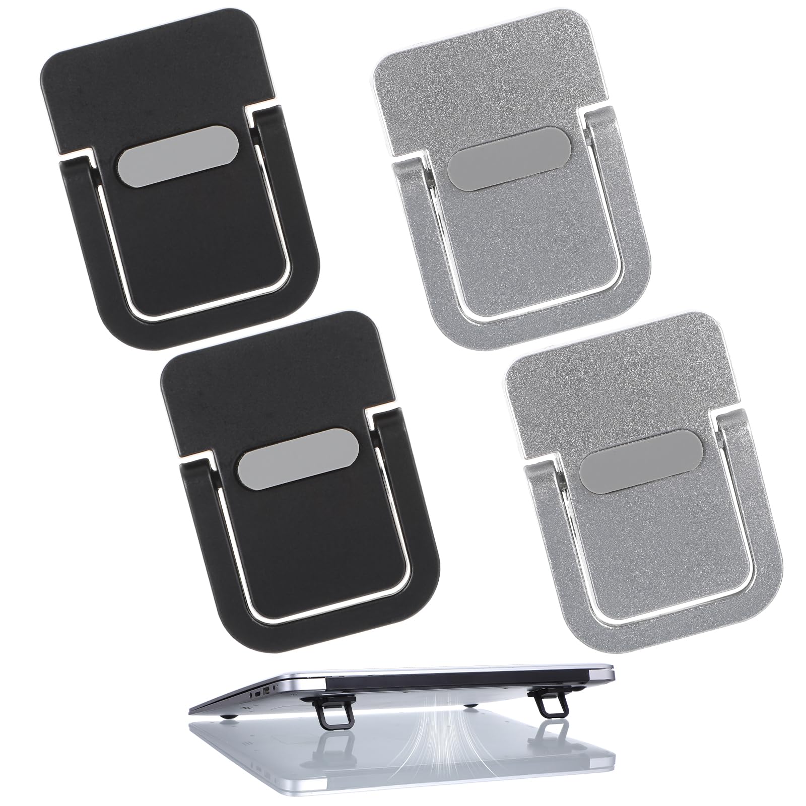 4PCS Portable Keyboard Riser Self Adhesive Laptop Stand Invisible Mini Computer Feet for Desk Computer Keyboard Stand Laptop