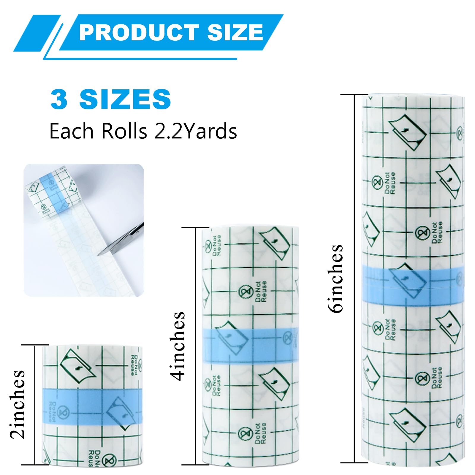 Tattoo Second Skin Film - 3 Rolls Waterproof Protection -2