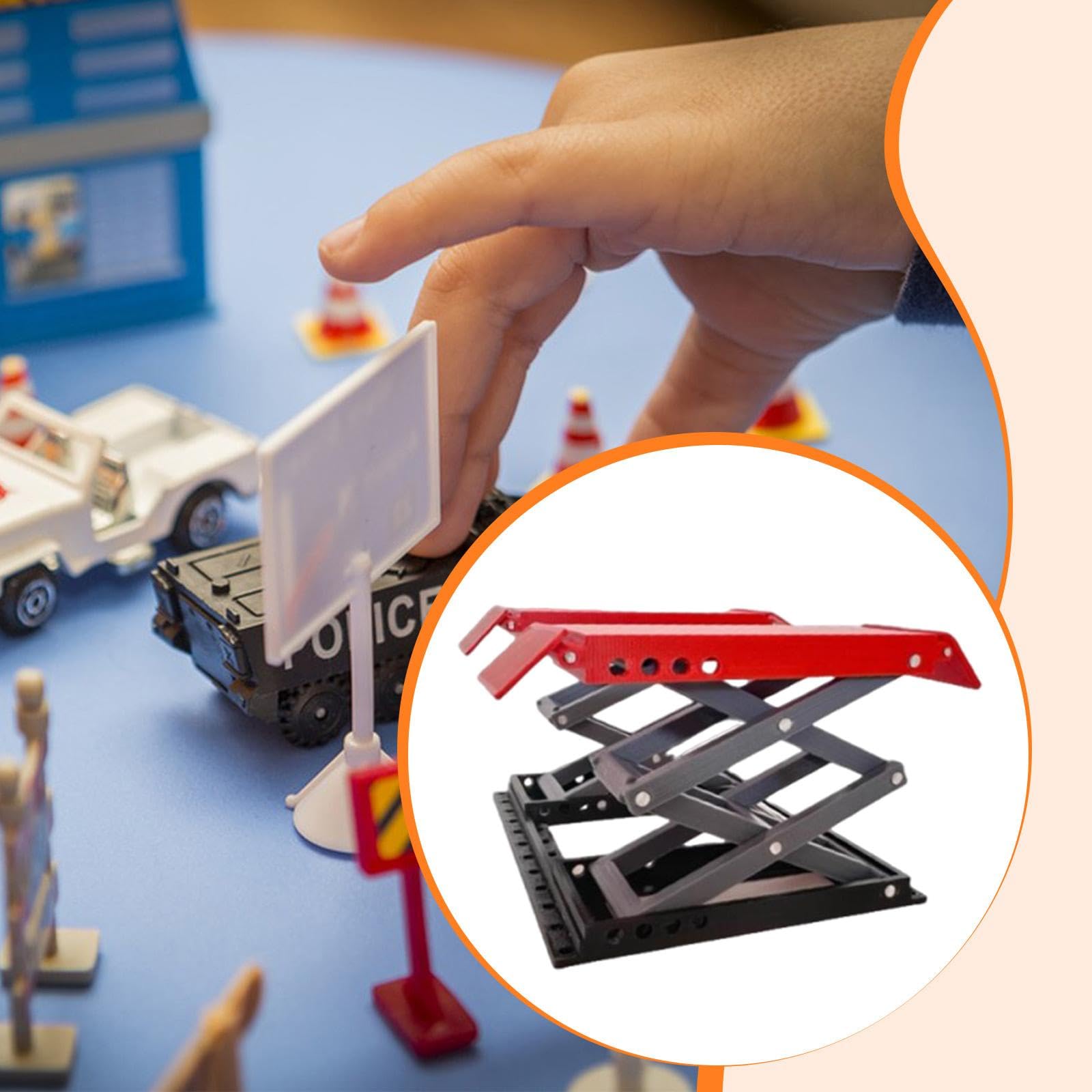 Colcolo Modelo de Elevador de automóviles a Escala 1/18, Accesorio de fotografía, simulación, pequeña máquina de Mantenimiento, Coleccionable, Modelo de, Rojo