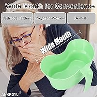 Vista 2 de Lavabo de enjuague bucal para pacientes con mango colgante, lavabo de plástico Emesis para ancianos, pacientes postrados en cama, taza de lavado