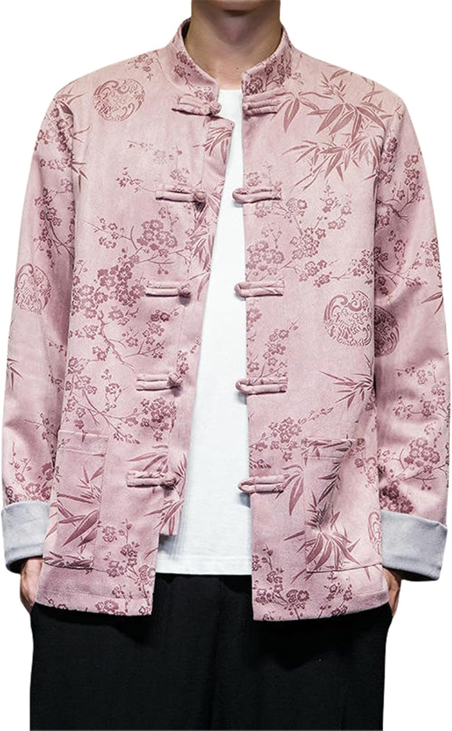 Men's Autumn Winter Chinese Style Vintage Traditional Hanfu Trendy Shirt