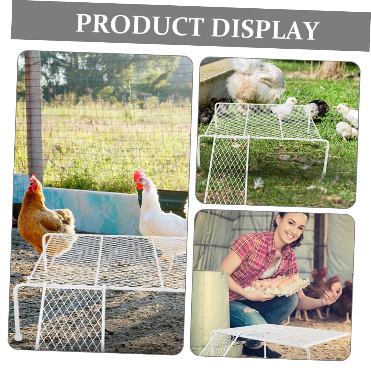 BESPORTBLE 2 Juegos Rejilla De Alimentación para Pollos Criadora De Pollos Mesa De Salto De Pollo Comederos Gallinero Jaula para Conejillo De Indias Mascota Pizca Hierro Forjado