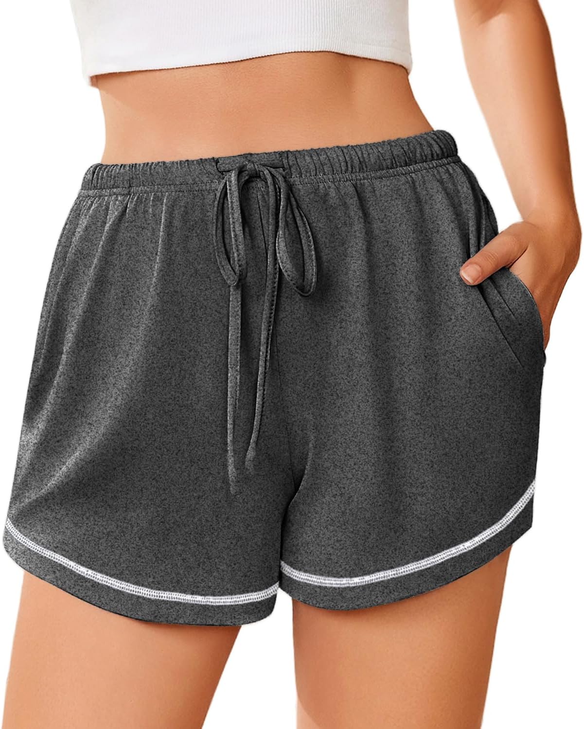 Ekouaer Pajama Shorts for Women 2026 Soft Sleep Shorts Casual Lounge Pants Comfy Pj Pants with Pockets