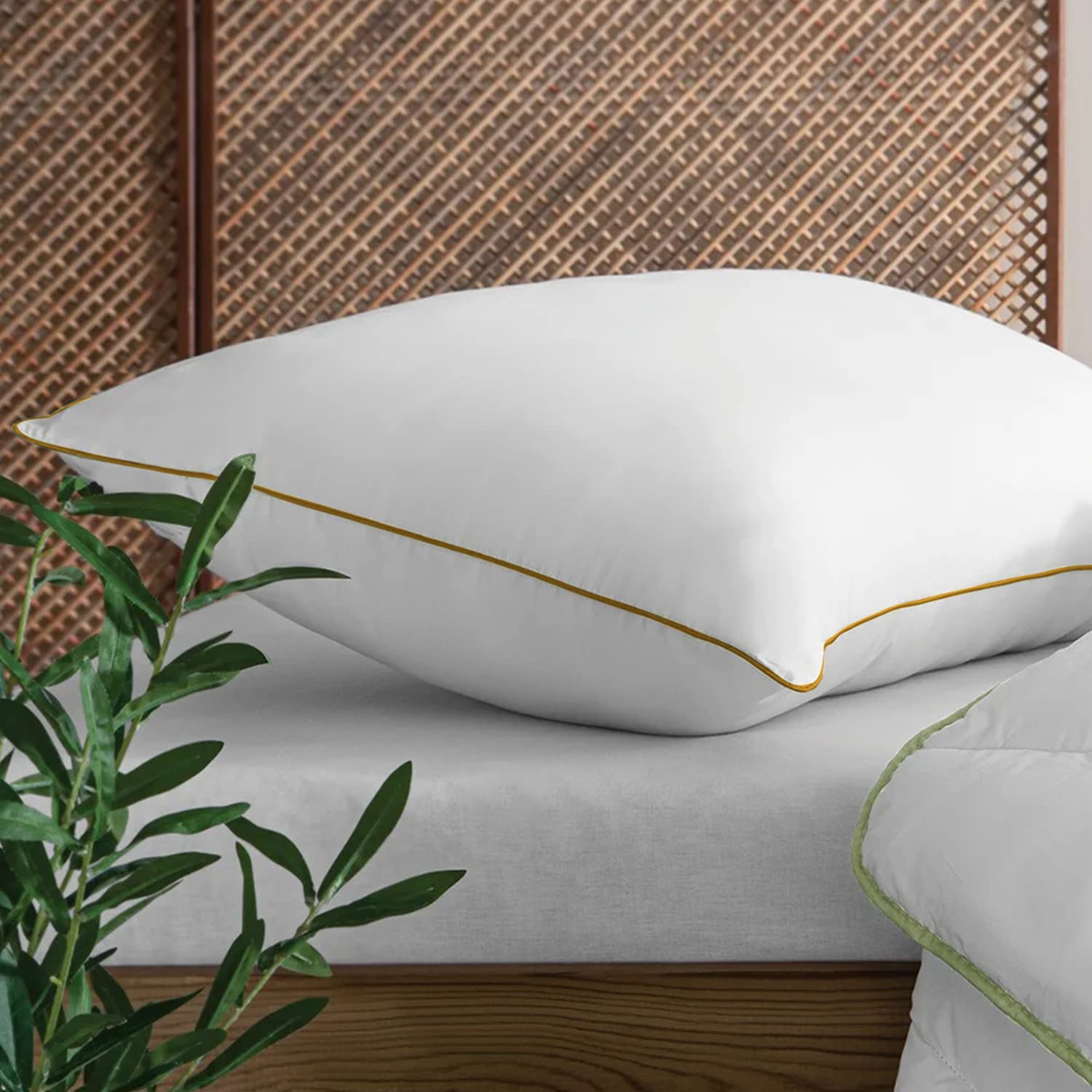 Sleepsia Large Fluffy Ultra Soft Hotel Pillows for Sleeping, Down Alternative-Microfiber Pillow for Side Back and Front Sleeper (Pack of 1) 68.58LX43.18WX12.7H - (Centimeters)