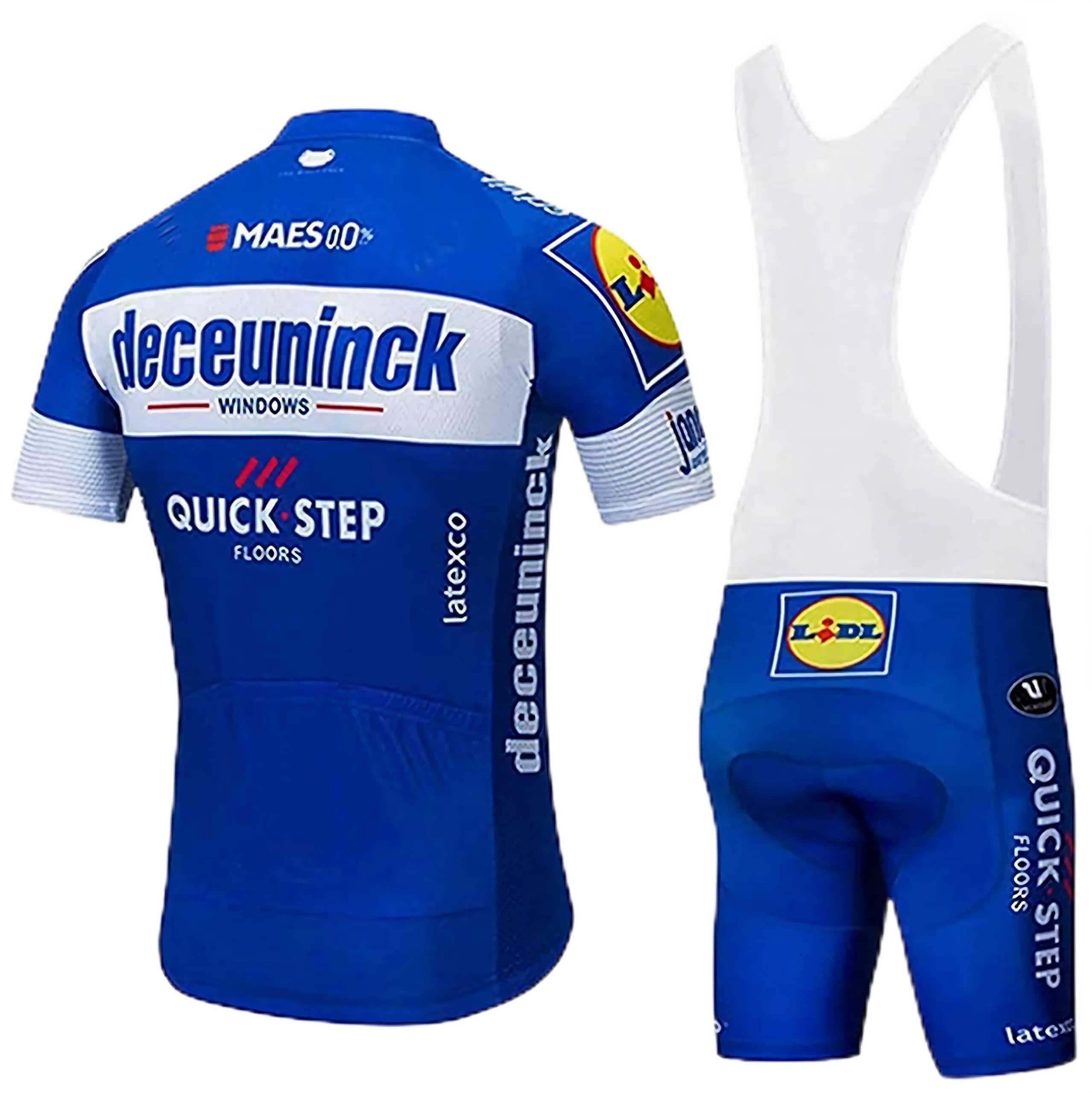 Mono de Ciclismo Profesional para Hombre, con Mangas Cortas, múltiples Estilos, Tejido Transpirable y de Secado rápido, 3 Bolsillos