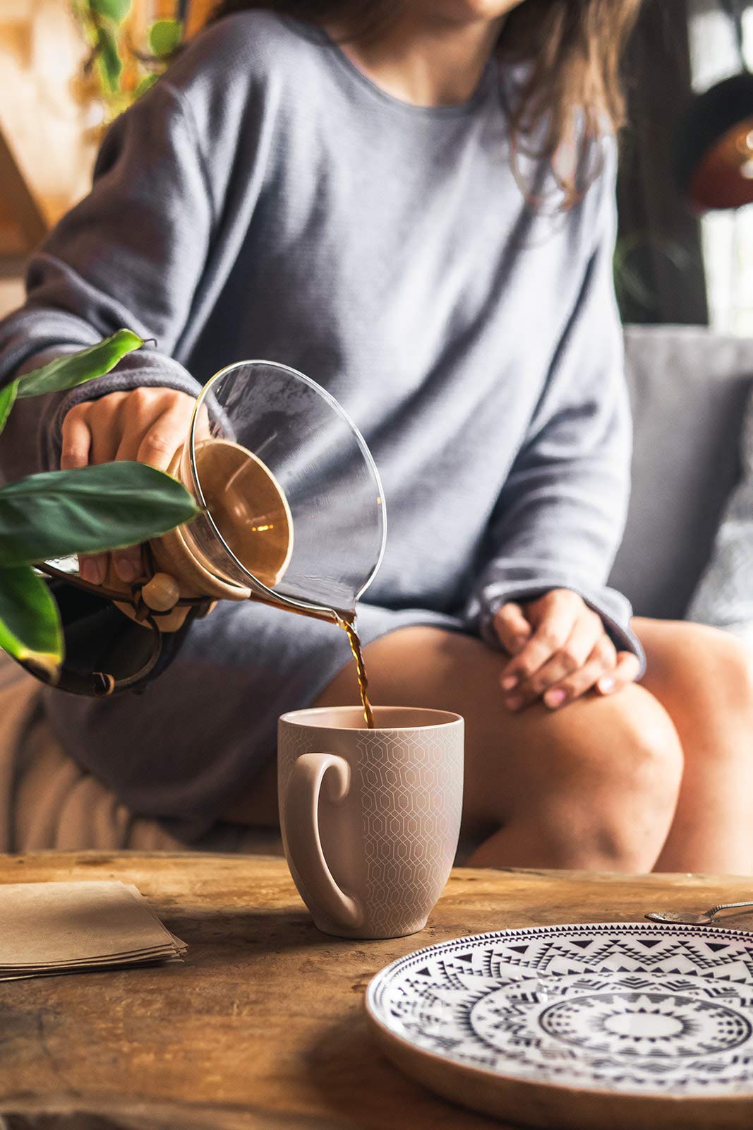 BARISTA ROYAL Ziarna kawy 1 kg "Ethiopian Delight" bez kofeiny/decaf | Świeże ziarna kawy bezpośrednio z Sidamo | 100% ziaren kawy Arabica | Idealny do w pełni automatycznego i filtrującego