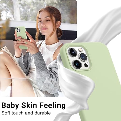 Miniatura 2 de JELE Funda diseñada a prueba de golpes para iPhone 12 Pro Max, funda de silicona líquida con forro de microfibra suave antiarañazos, protección