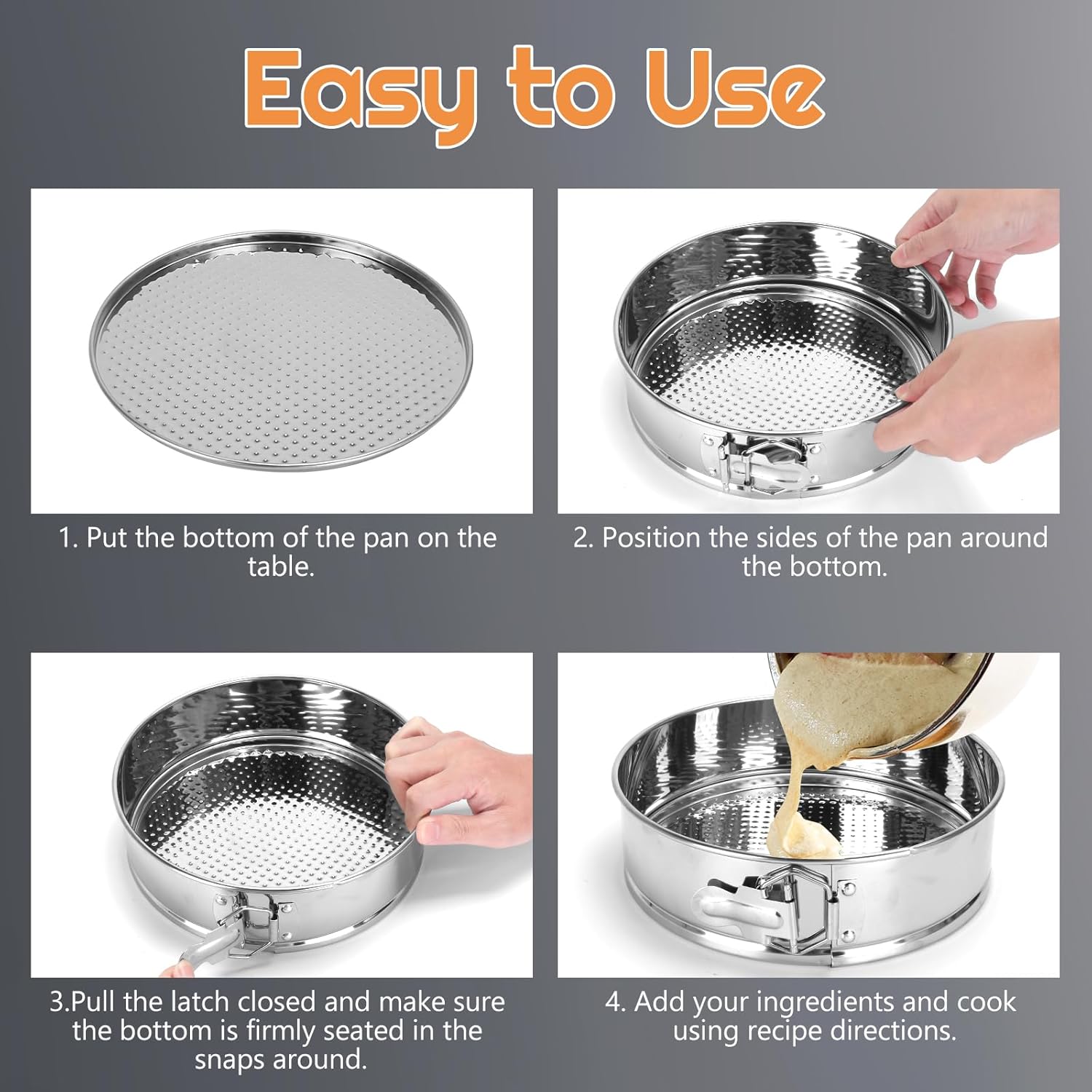 Stainless Steel Springform Pan Set,7 Nonstick Brunei Ubuy