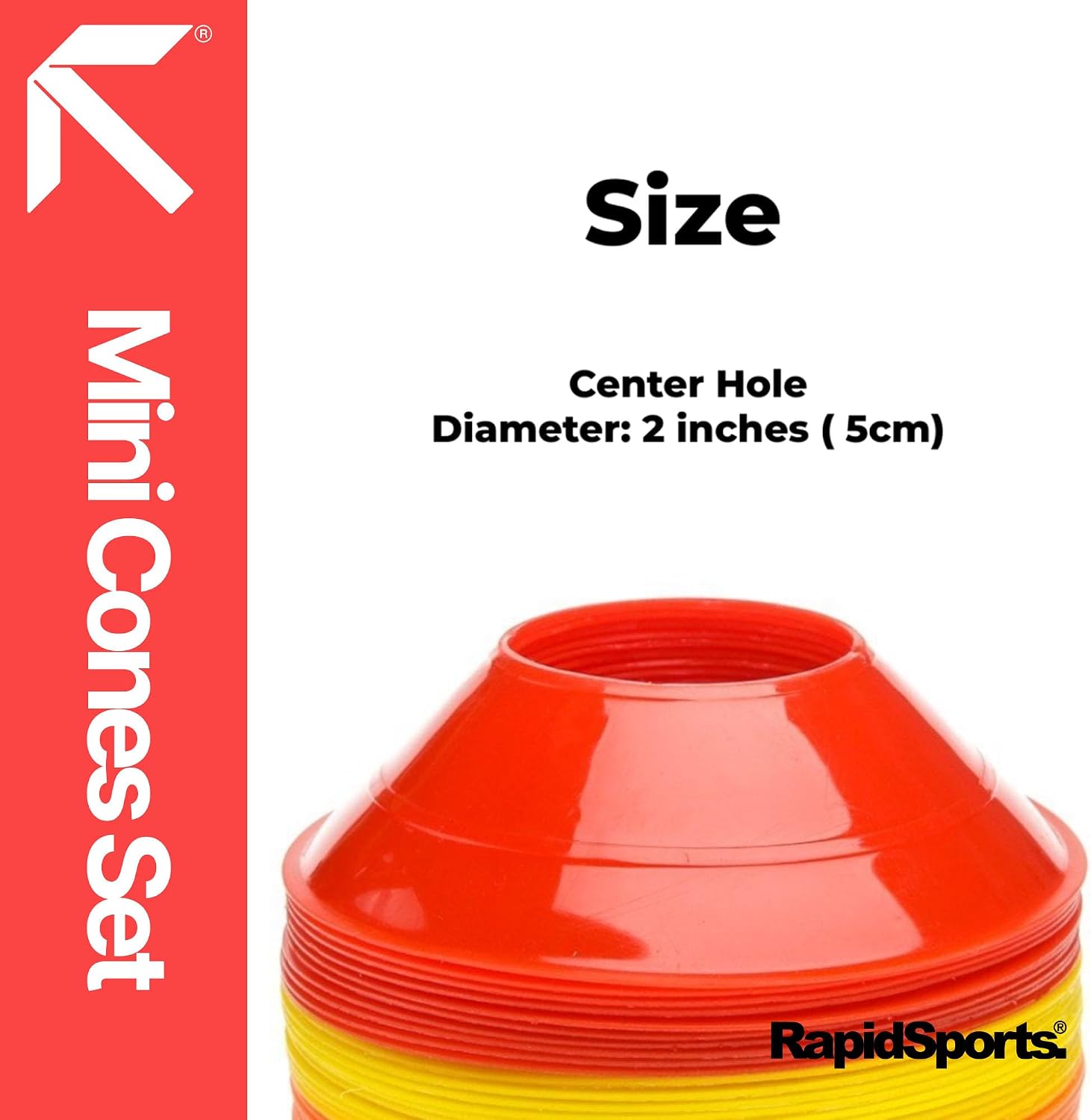 Fitness Health Pro Multi-Function Mini Agility Cones for Rugby Football Soccer Sports Field Practice Drill Marking Mini Marker Saucer Cone Set 60 Pcs