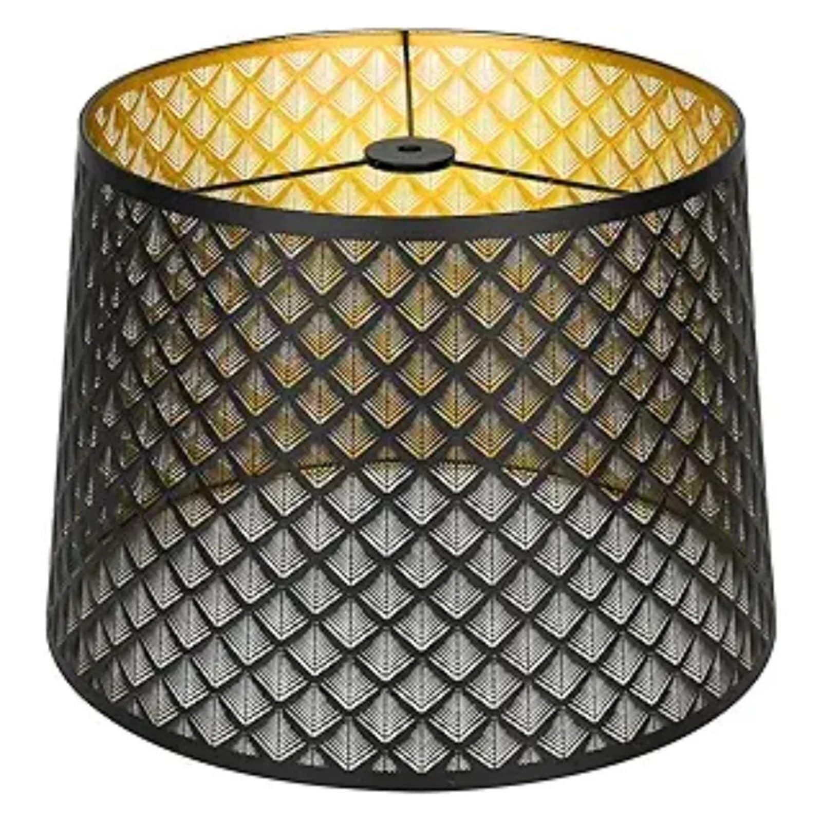 Luxemetals One Color Metal Etched Drum Lampshade For Desk And Floor Lamps -7.9X9.8x7.9 Inches