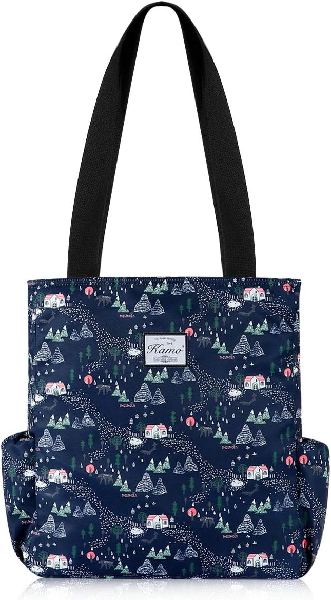 KamoFloral Tote Bag - Waterproof Lightweight Handbags Travel Shoulder Bag for Hiking Yoga Gym Swimming Travel Beach