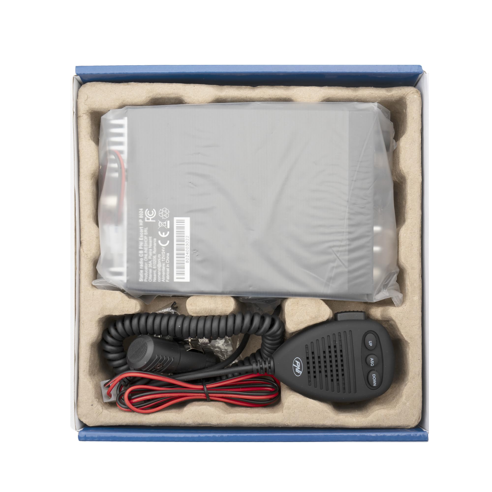 Radio CB PNI 8024 Escort HP ASQ Ajustable 12V - 24V, 4W Am/FM