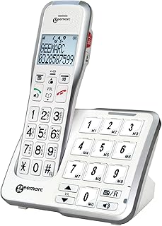 Geemarc Amplidect 595 Photo - Amplified Cordless Telephone with Answering Machine, Customisable Photo Memories and SOS Function - Medium to Severe Hearing Loss - Hearing Aid Compatible - UK version