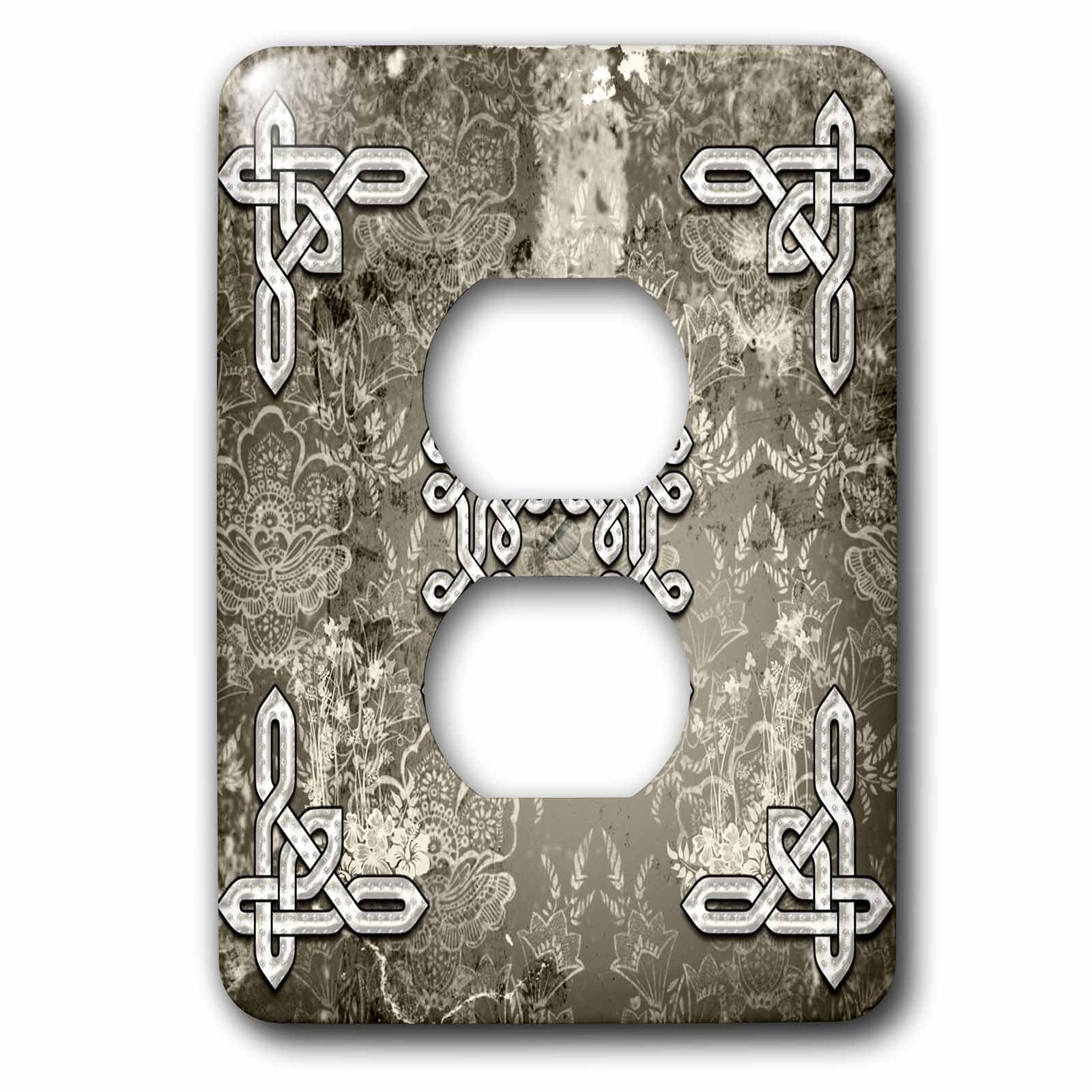 Double plaque d'interrupteur vintage avec 6 nœuds celtiques 3dRose lsp_256388_6
