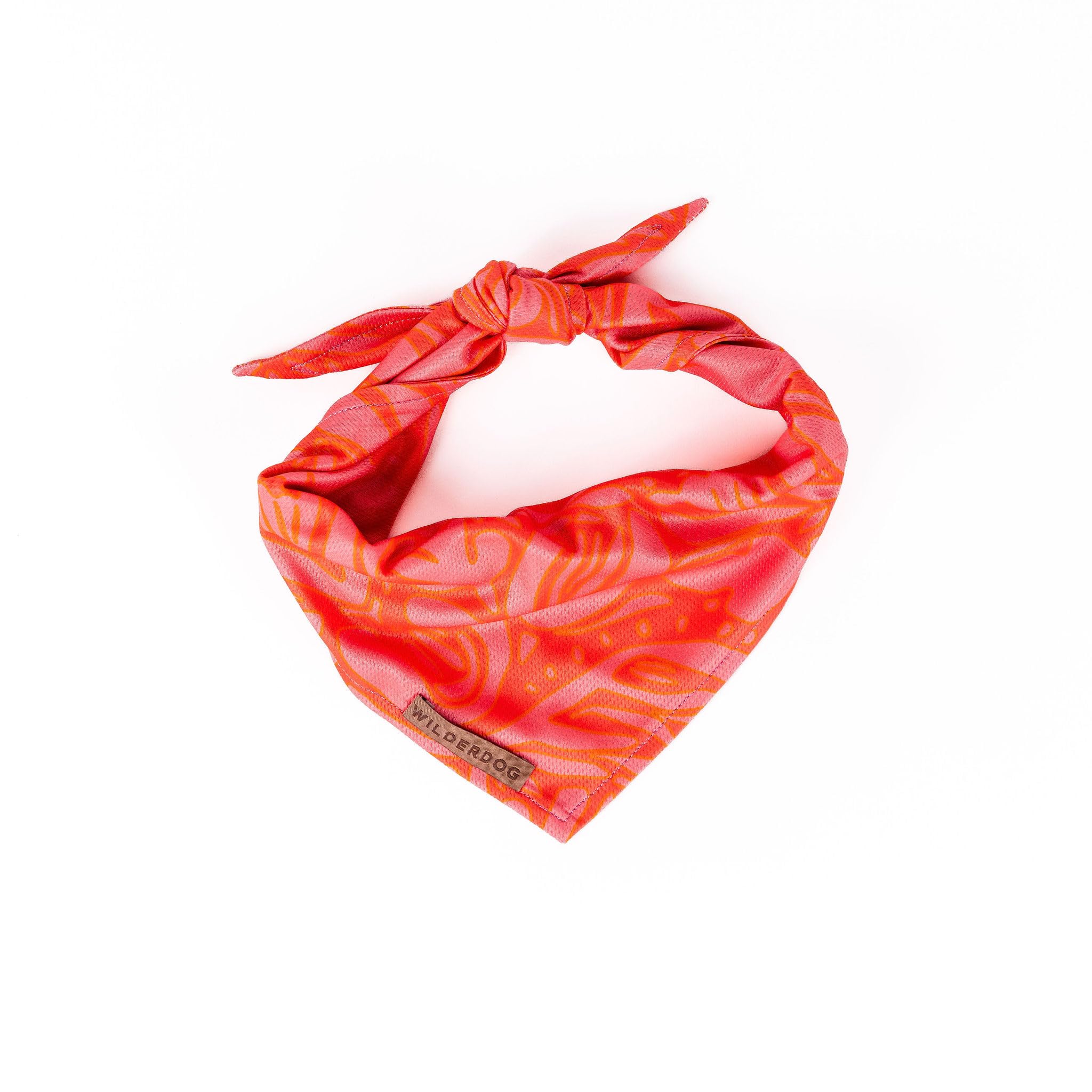Wilderdog Dog Bandana with Lightweight Quick Drying Poly-Blend Mesh Material in Papaya