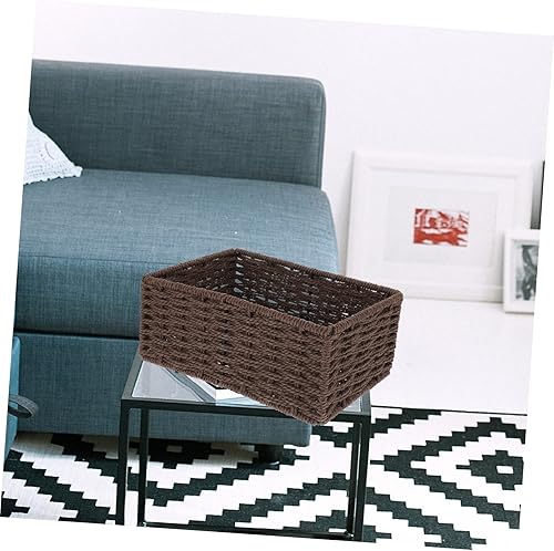 Miniatura 8 de OKUMEYR Caja de almacenamiento Cesta de regalo de merienda Cesta de lavandería de madera Cesta de almacenamiento tejida Cestas de almacenamiento