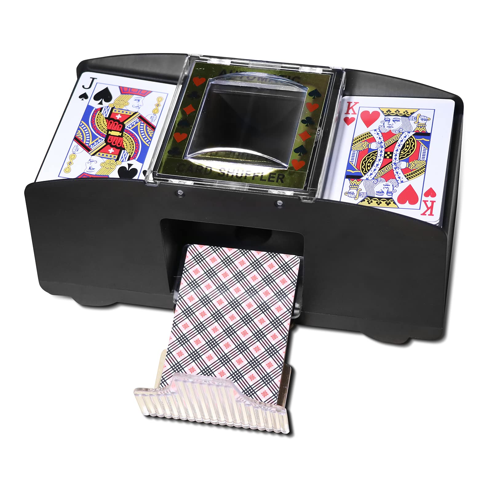 Mixer per carte, miscelatore automatico di carte da gioco, alimentato a batteria, per giochi di poker Home Party Club Bridge (2 Deck)
