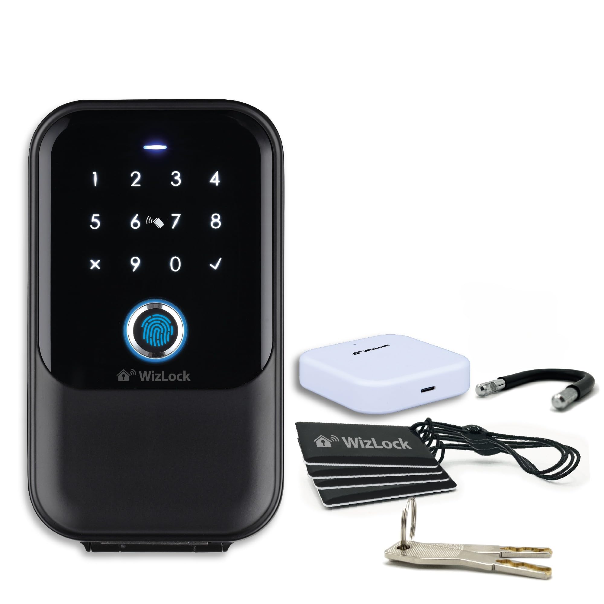 Smart Key Box in Cast Aluminium - Wi-Fi Gateway Added - Tuya App - Access: Code, Badge (4), Fingerprint, Smartphone and Emergency Key - IP65 Certified