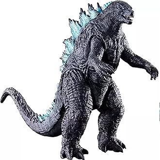 De-Lite Action Figures PVC Anime Movable Collectible Model Statue Toys (Nuclear God-Zilla - Black (Blue Spine), 17cm)