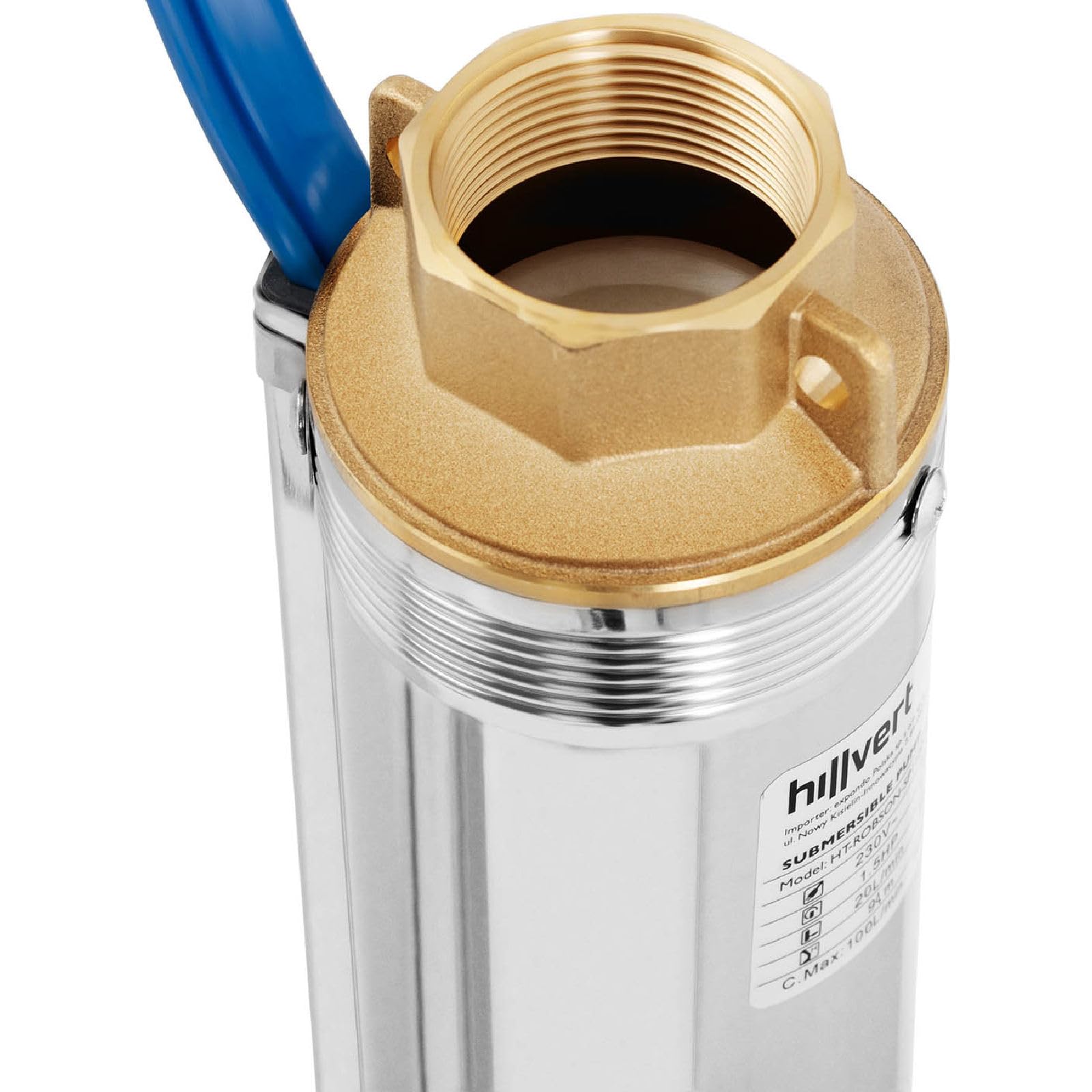 Pompa Sommersa per Pozzo Elettropompa Sommersa HT-ROBSON-SP1100-101 (6.000 l/h, 1.100 W, Acciaio Inox, Diametro: 95 mm)