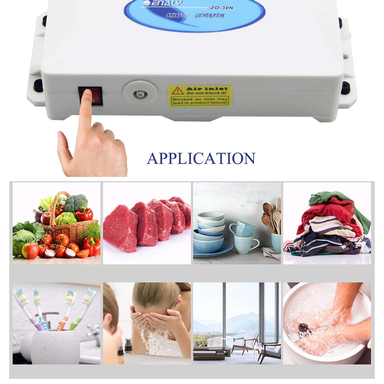 cgoldenwall zo-30 N hogar Generador de Ozono ozono máquina frutas y verduras máquina de desintoxicación purificador de aire y agua Ozonizador 110 V/220 V 200 mg/h, 220V